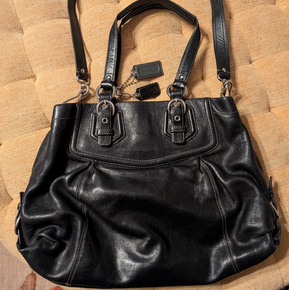 Coach Black Leather Bag - Picture 2 of 8
